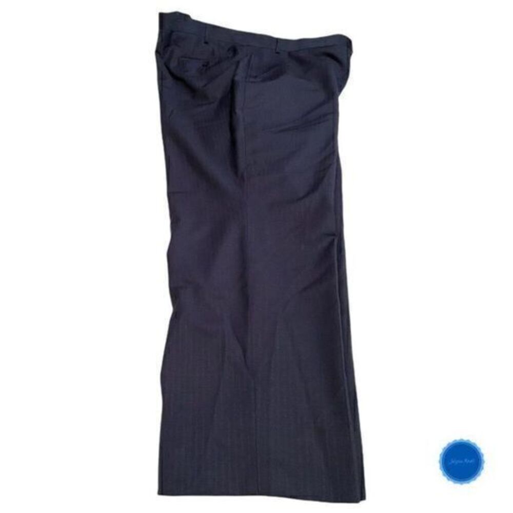 COLLECTION By Michael Strahan Men's Dress Pants Navy Flat Front 50W x 32L NEW
